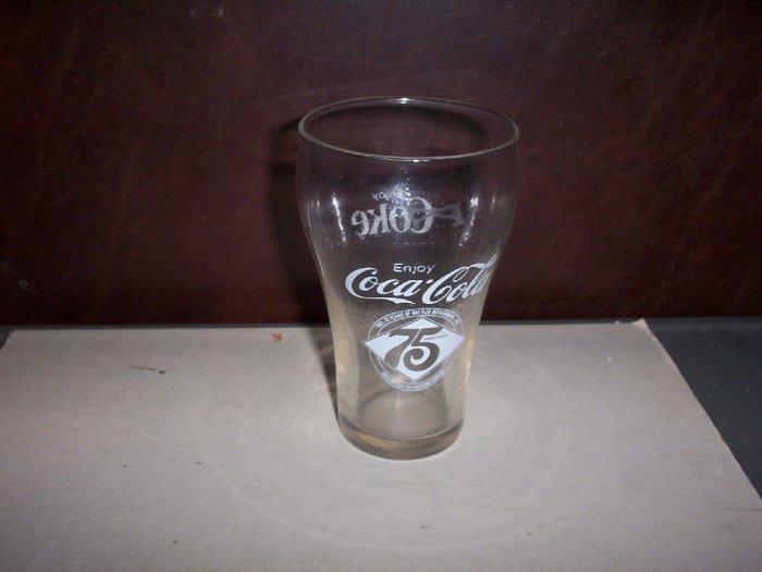 75th Anniversary Coca Cola Glass