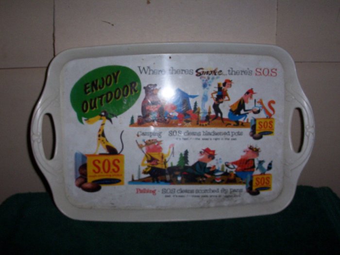 Plastic S O S Serving Tray