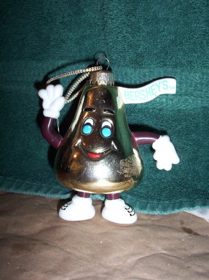 Golden Hersheys Kiss Ornament