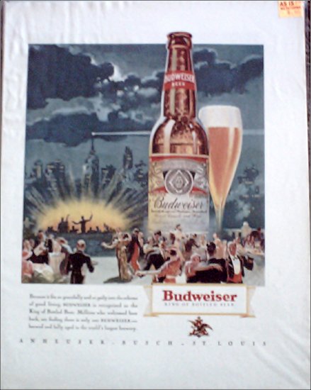 1933 Budweiser Beer ad #1