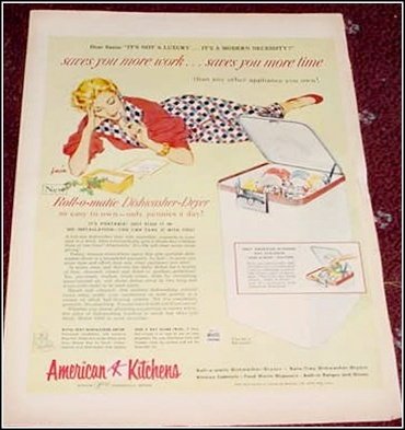1956 American Kitchens Dishwasher ad