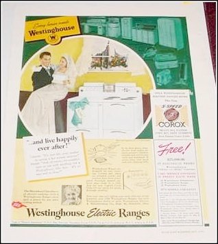 1940 Westinghouse Electric Range ad