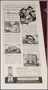 1940 Universal Appliances ad