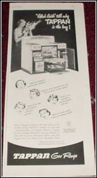 1951 Tappan Gas Range ad