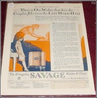 1927 Savage Washer & Dryer ad