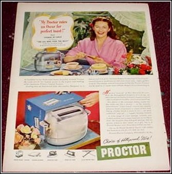 Proctor Toaster ad with Yvonne De Carlo