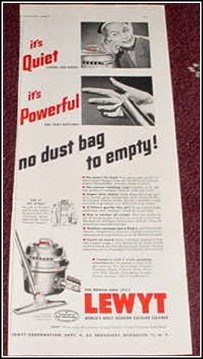 1952 Lewyt Vacum Cleaner ad
