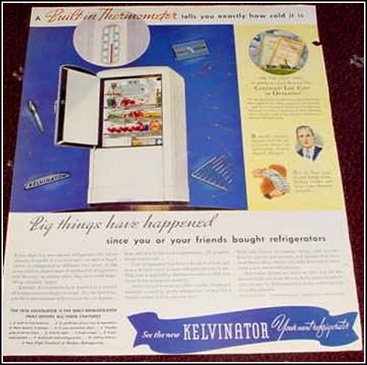 1936 Kelvinator Refrigerator ad