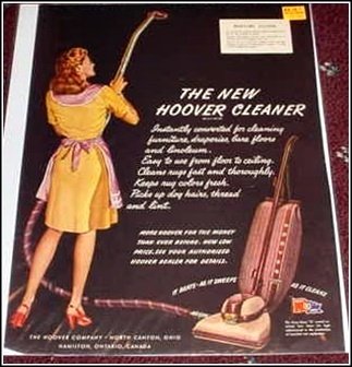 1945 Hoover vacum cleaner ad