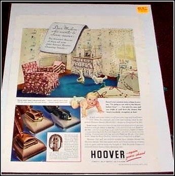 1940 Hoover vacum cleaner ad