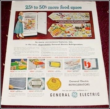 1951 GE LF 10 Refrigerator ad