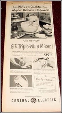 1951 GE Triple Whip Mixer ad