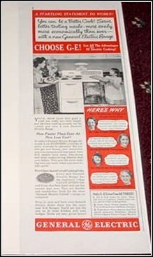 1940 GE Electric Range ad #3