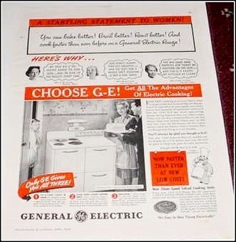 1940 GE Electric Range ad #1