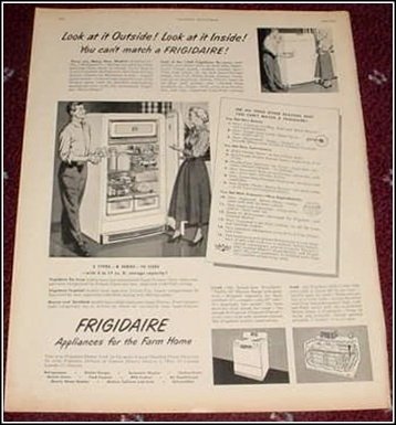 1950 Frigidaire Refrigerator ad