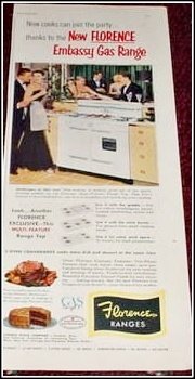 1951 Florence Gas Range ad