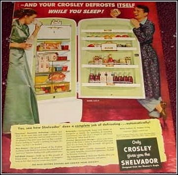 1951 Croseley Shelvador Refrigerator ad