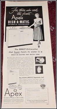 1950 Apex Dishwasher ad