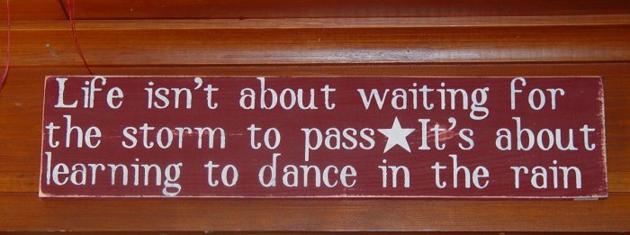 009 Primitive Sign Life isn't about waiting for the storm to pass*It's about