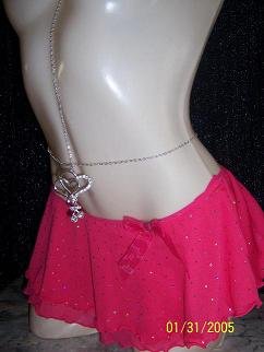Crystal Heart & Cherry Belly Chain