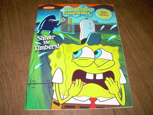 SHIVER ME TIMBERS-Spongebob coloring book with stickers