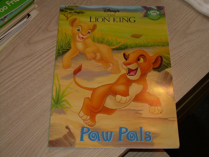 LION KING COLORING BOOK-PAW PALS W/STICKERS
