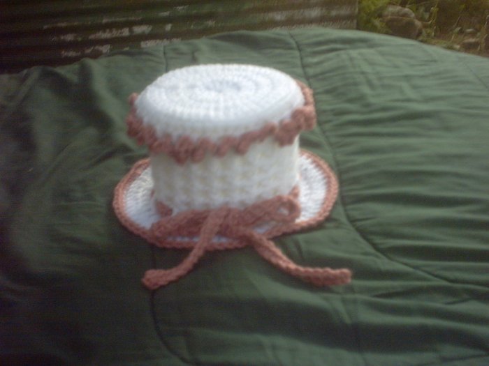BATH TISSUE COVER HAT ROSE ANS WHITE