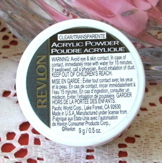 Revlon Acrylic Powder Clear / Transparent 9 g for Artificial Nails