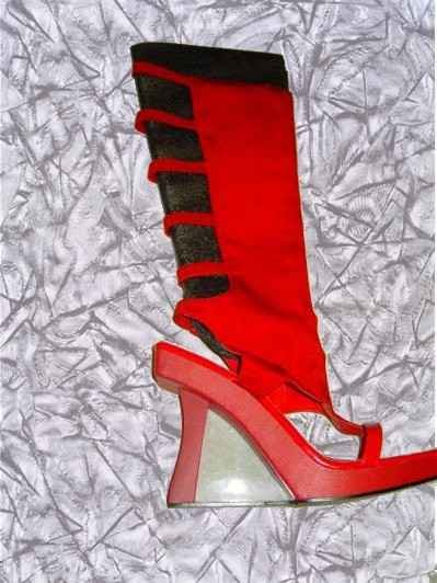 Sexy Red Sandal Boots By Wild Rose Size 11m