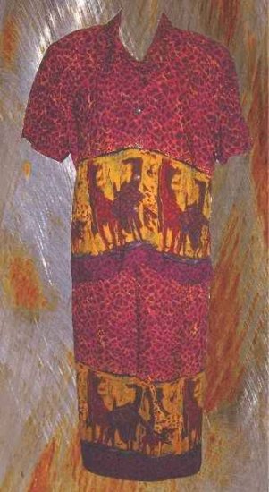 Sexy Jungle Print Dress - Jacket By Karin Stevens Sz 18