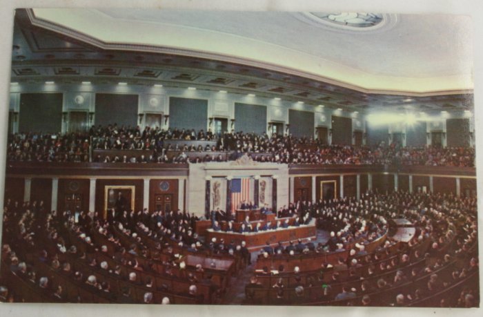 "Joint Session Congress" VINTAGE POSTCARD Washington DC
