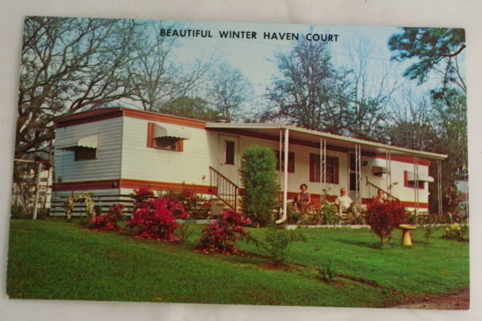 "Winter Haven Court" VINTAGE POSTCARD Fair Hope Alabama