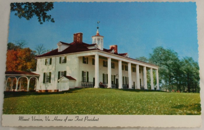 "Mount Vernon" VINTAGE POSTCARD Mount Vernon Virginia