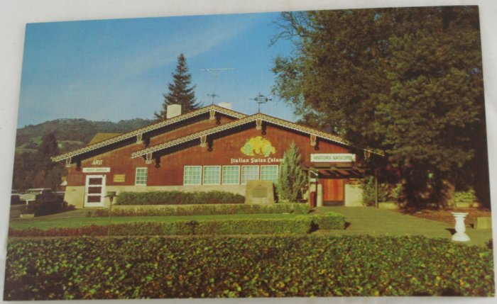 "Swiss Colony Winery" VINTAGE POSTCARD Asti California