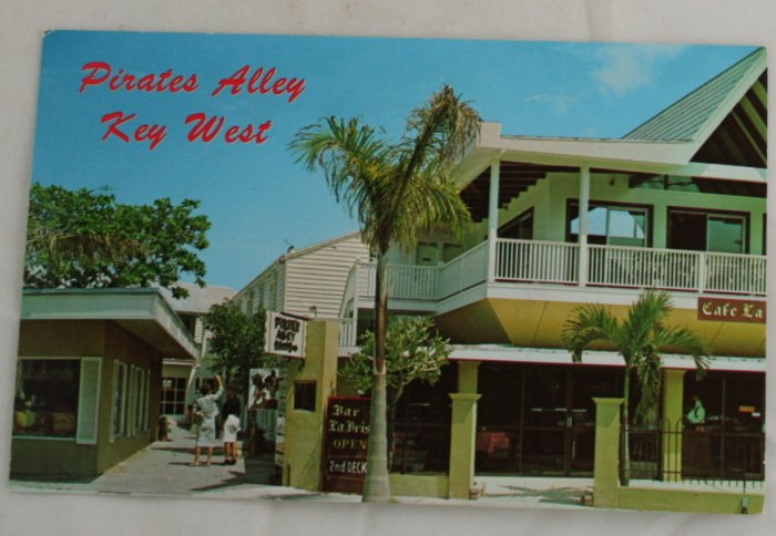 "Pirates Alley" VINTAGE POSTCARD Key West Florida