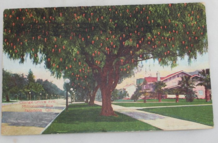 Hand Colored Postcard VINTAGE POSTCARD Pasadena CA
