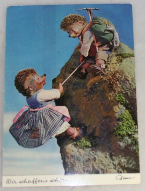 VINTAGE POSTCARD Germany,Comic Card,Mecki,Diehl Film