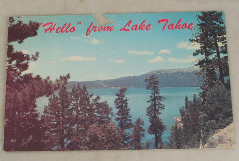 VINTAGE POSTCARD Nevada,Lake Tahoe, Hello From