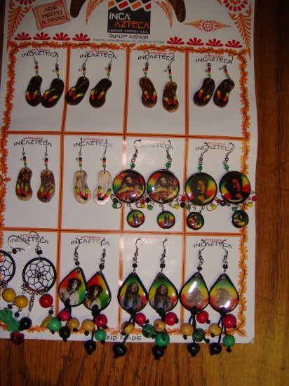 Bob Marley & Flip Flop Earrings