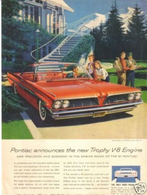 61 Pontiac Trophy V8 Bonneville 1961 Magazine Ad