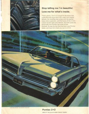 65 Pontiac 2+2 1965 Magazine Ad