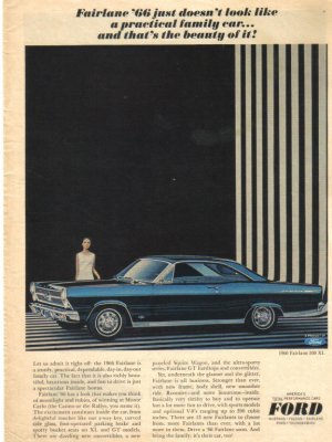 66 Ford Fairlane 1966 Magazine Ad