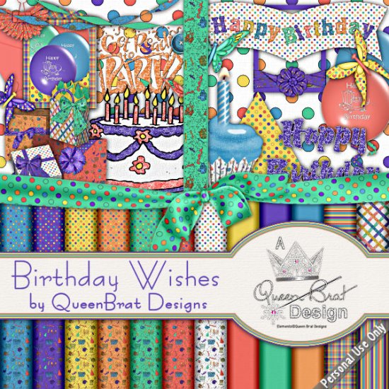 Birthday Wishes Scrappers Kit