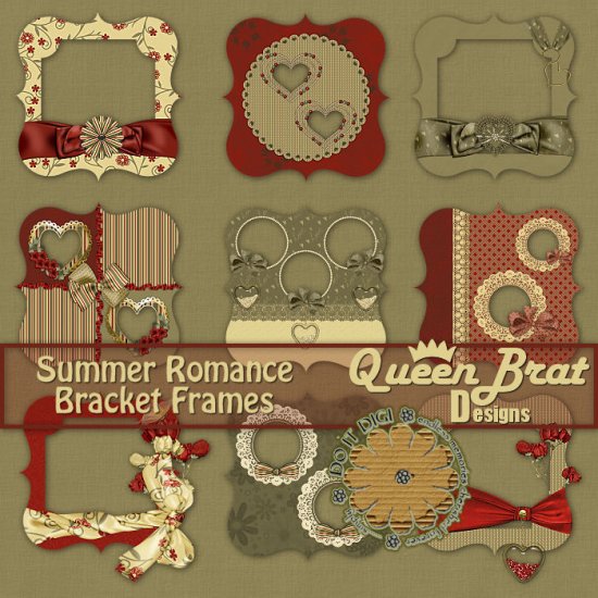 Summer Romance Bracket Frames Scrappers