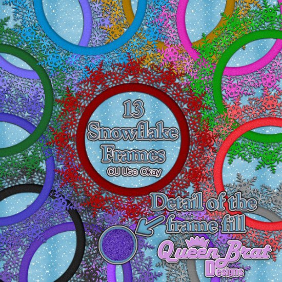 Snowflake Glitter Frames