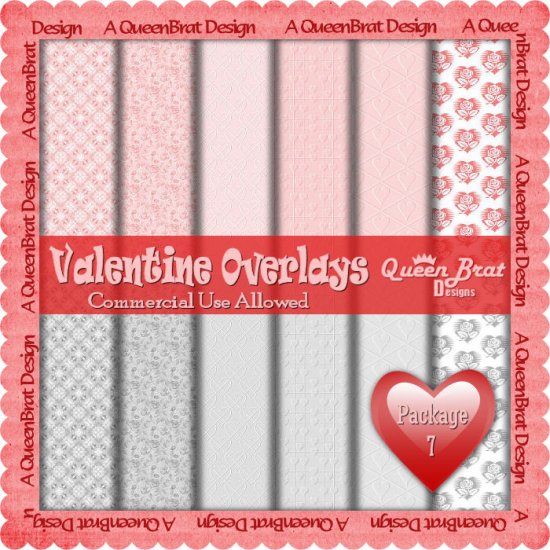 Valentine Overlays 7 - Scrapper Size