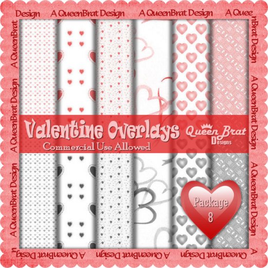 Valentine Overlays 8 - Scrapper Size
