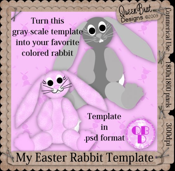 My Easter Rabbit Template