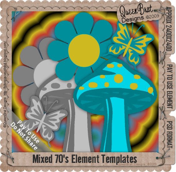 Mixed 70's Elements Template pack