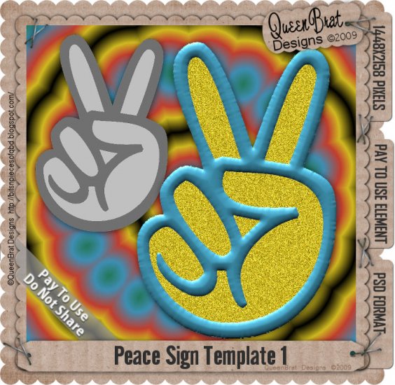 2-Peace signs Template